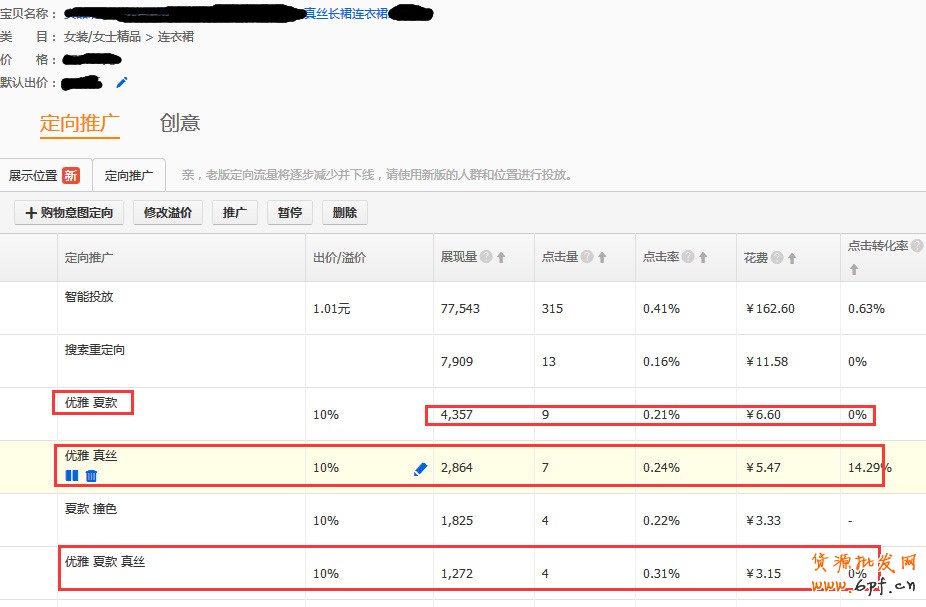 直通車定向推廣